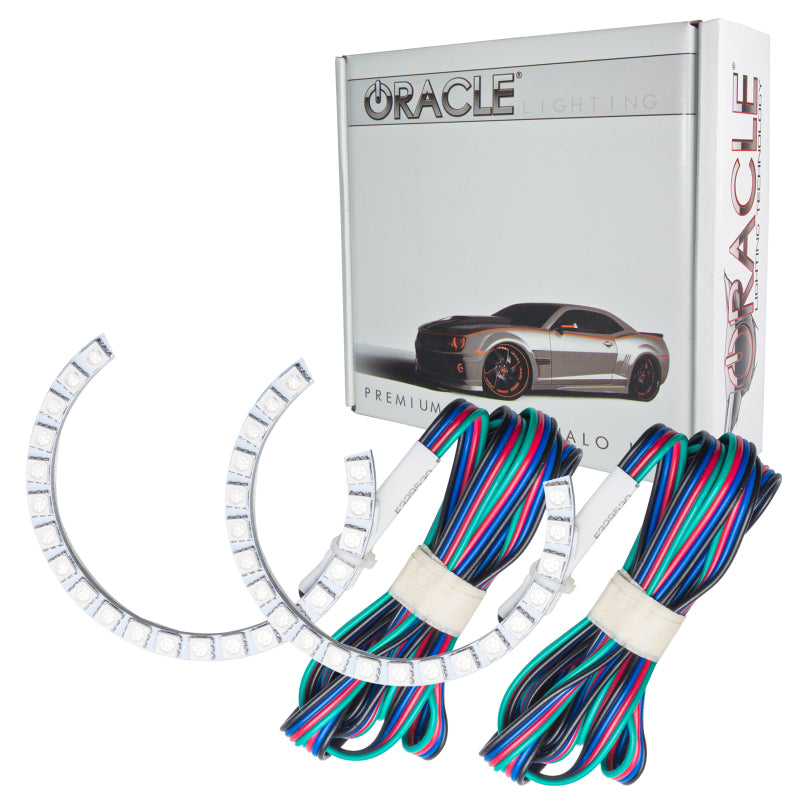 Oracle Audi A5 07-13 ColorSHIFT Halo Kit featuring bright SMD rings for customizable vehicle lighting.