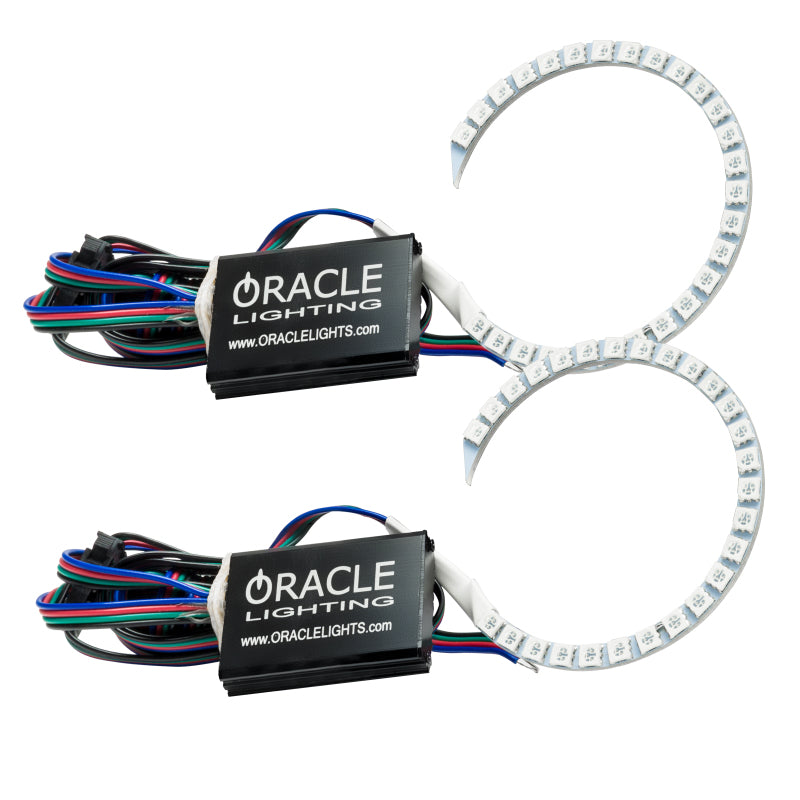 Oracle Audi A5 07-13 ColorSHIFT Halo Kit featuring bright SMD rings for customizable vehicle lighting.