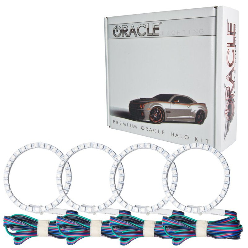 Oracle Bentley Continental GT Halo Kit featuring ColorSHIFT technology with Bluetooth controller, showcasing bright LED rings.