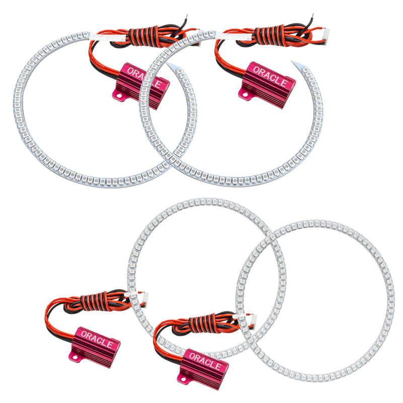 Oracle BMW 7 Series LED Halo Kit in white, showcasing advanced SMD technology and durable design for enhanced vehicle lighting.