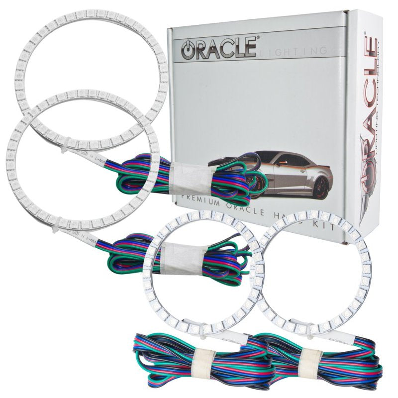 Oracle ColorSHIFT Halo Kit for Cadillac CTS-V Sedan, featuring customizable LED rings and Bluetooth controller.