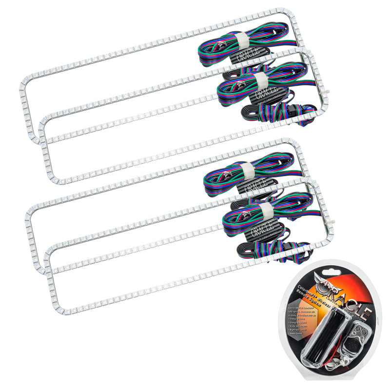 Oracle Chevrolet Blazer 92-94 Dual Halo Kit showcasing ColorSHIFT technology with bright SMD rings.