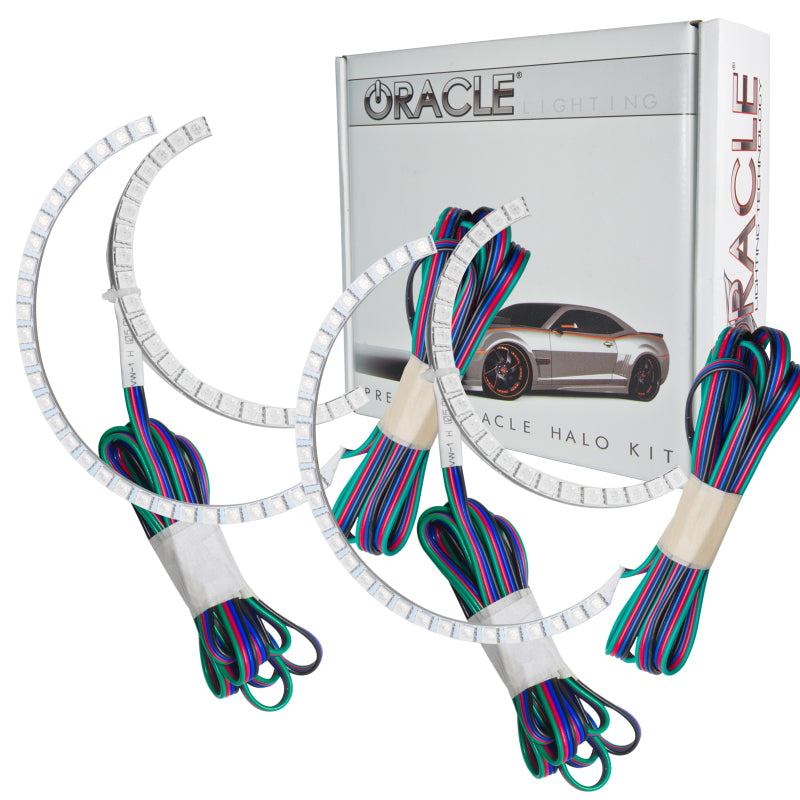 Oracle Chevrolet Impala 06-13 ColorSHIFT Halo Kit featuring customizable LED rings for enhanced vehicle lighting.
