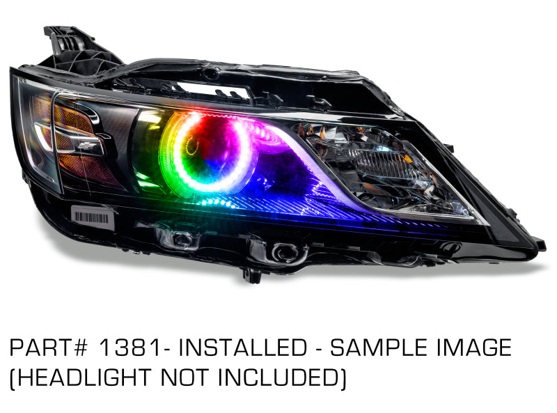 Oracle Chevrolet Impala Projector Halo Kit with ColorSHIFT technology, showcasing bright LED rings and durable PCB design.