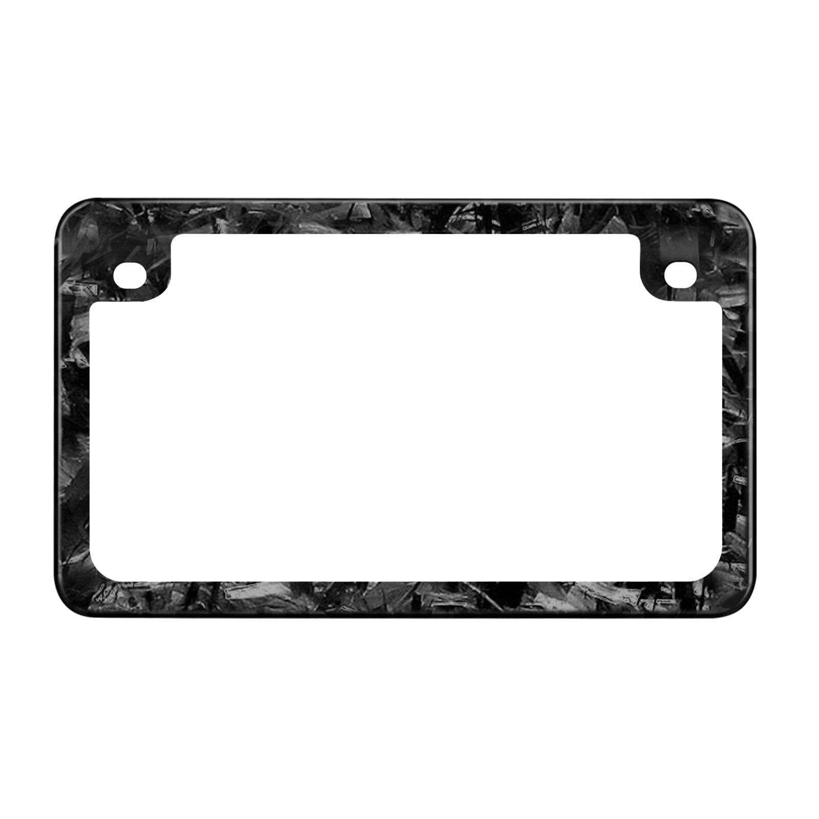 Real Forged Carbon Fiber Motorcycle License Plate Frame showcasing its sleek design and durable material.