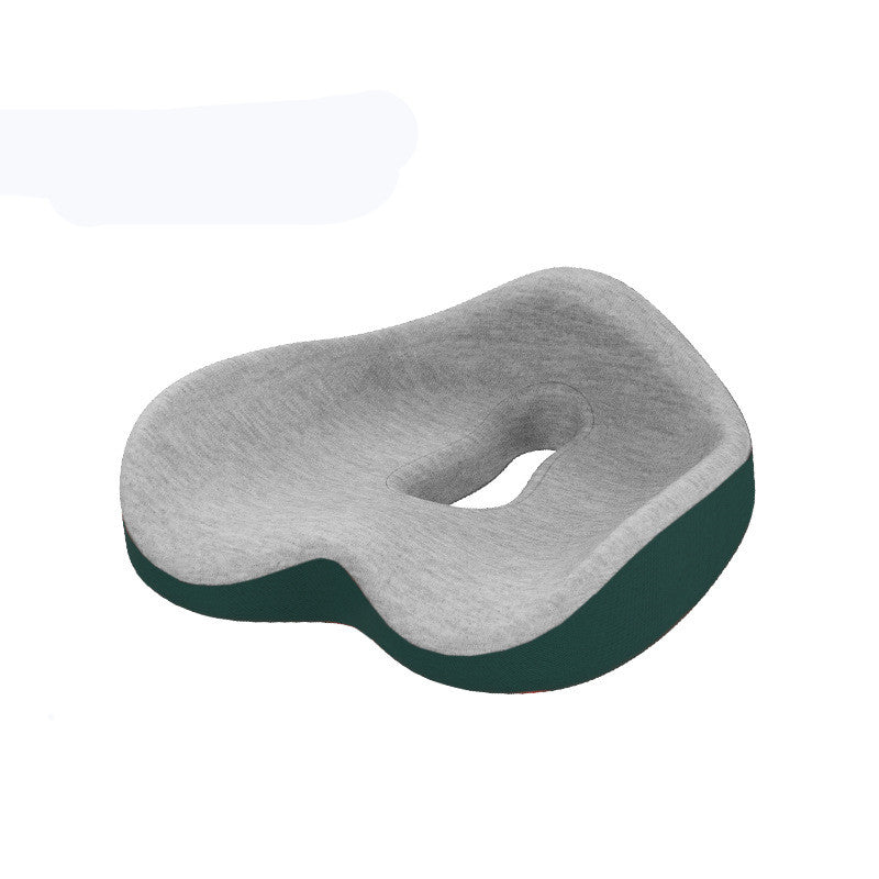Memory foam seat cushion designed for office and car use, featuring ergonomic support and breathable fabric.