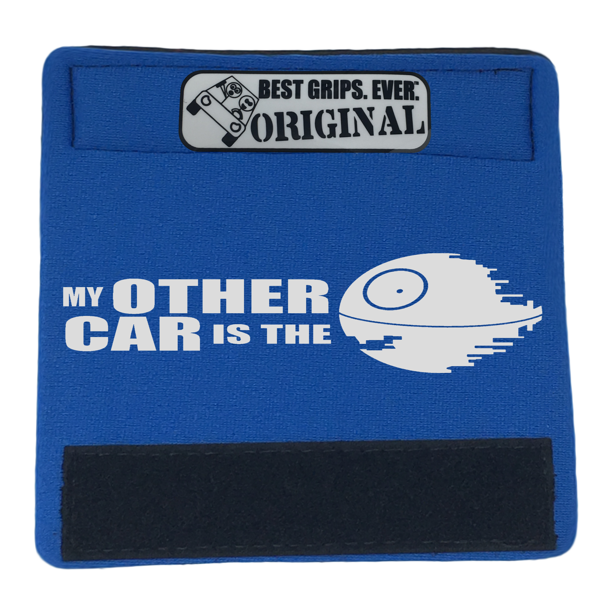 The DeathStar Grip 2 featuring smooth artwork and a soft base, designed for vehicle interiors.