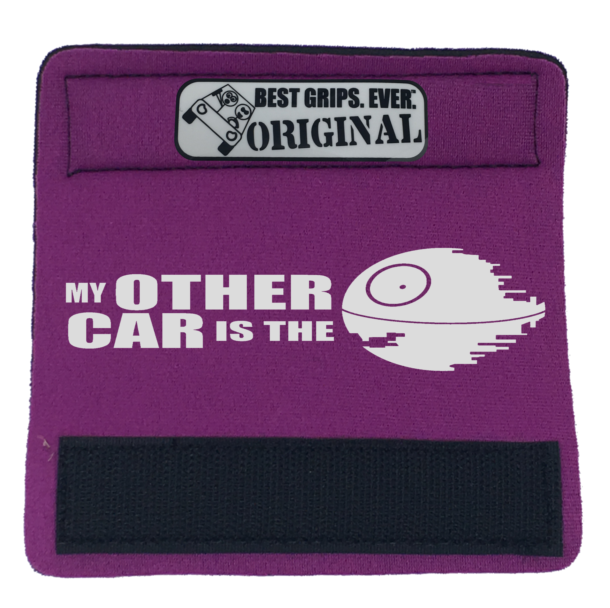 The DeathStar Grip 2 featuring smooth artwork and a soft base, designed for vehicle interiors.