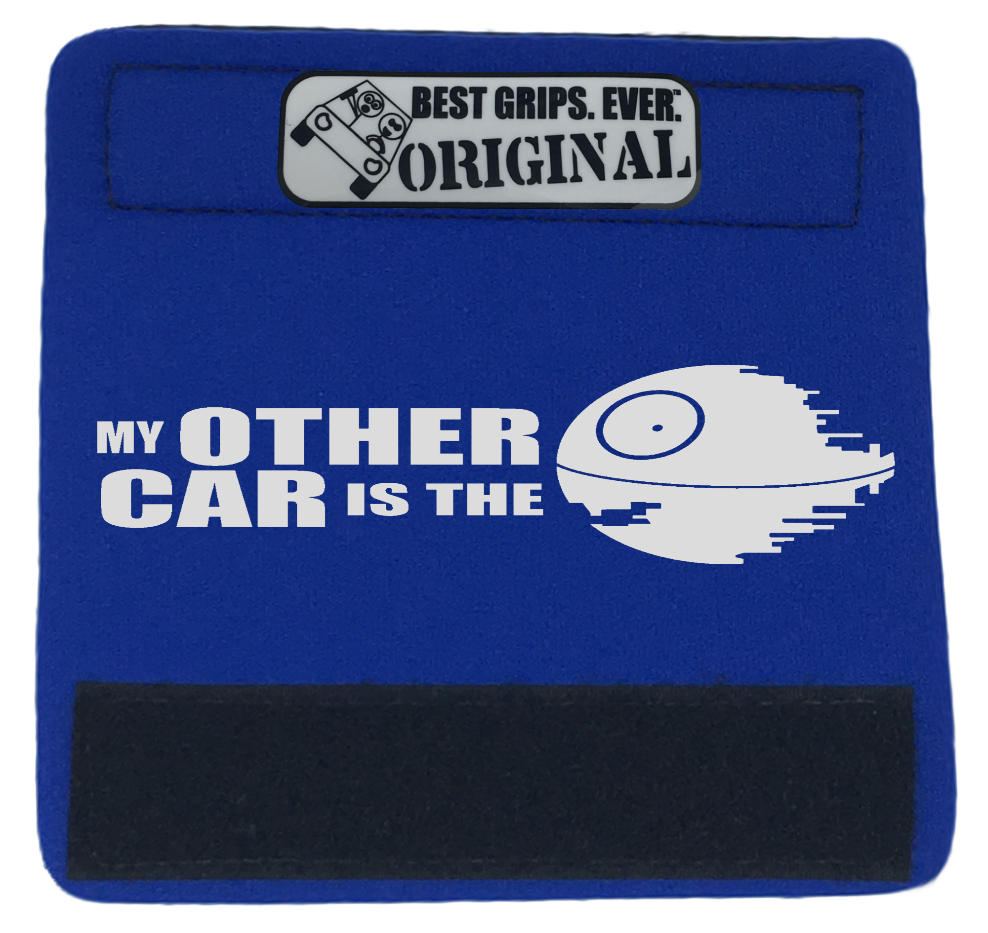 The DeathStar Grip 2 featuring smooth artwork and a soft base, designed for vehicle interiors.