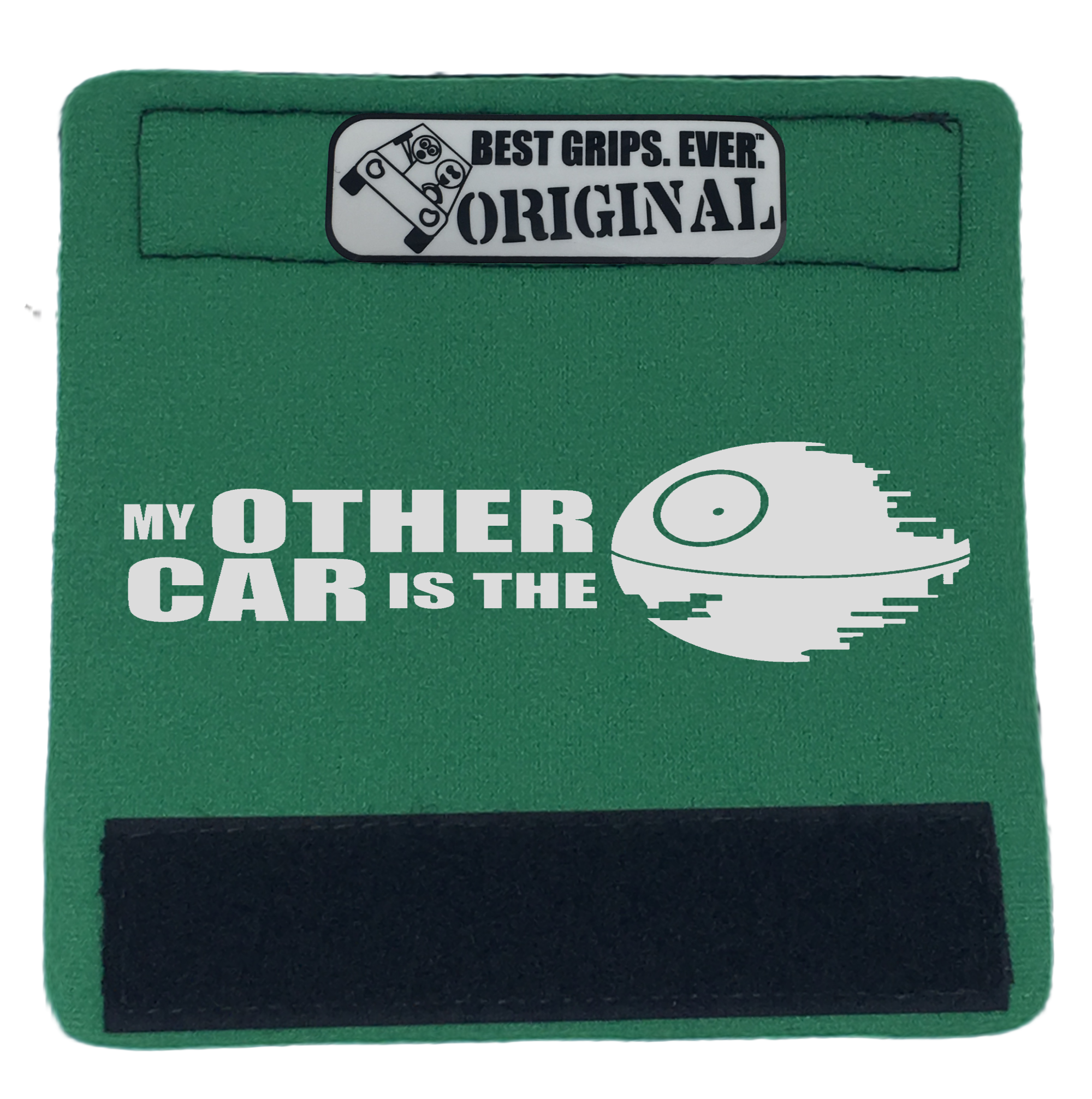 The DeathStar Grip 2 featuring smooth artwork and a soft base, designed for vehicle interiors.