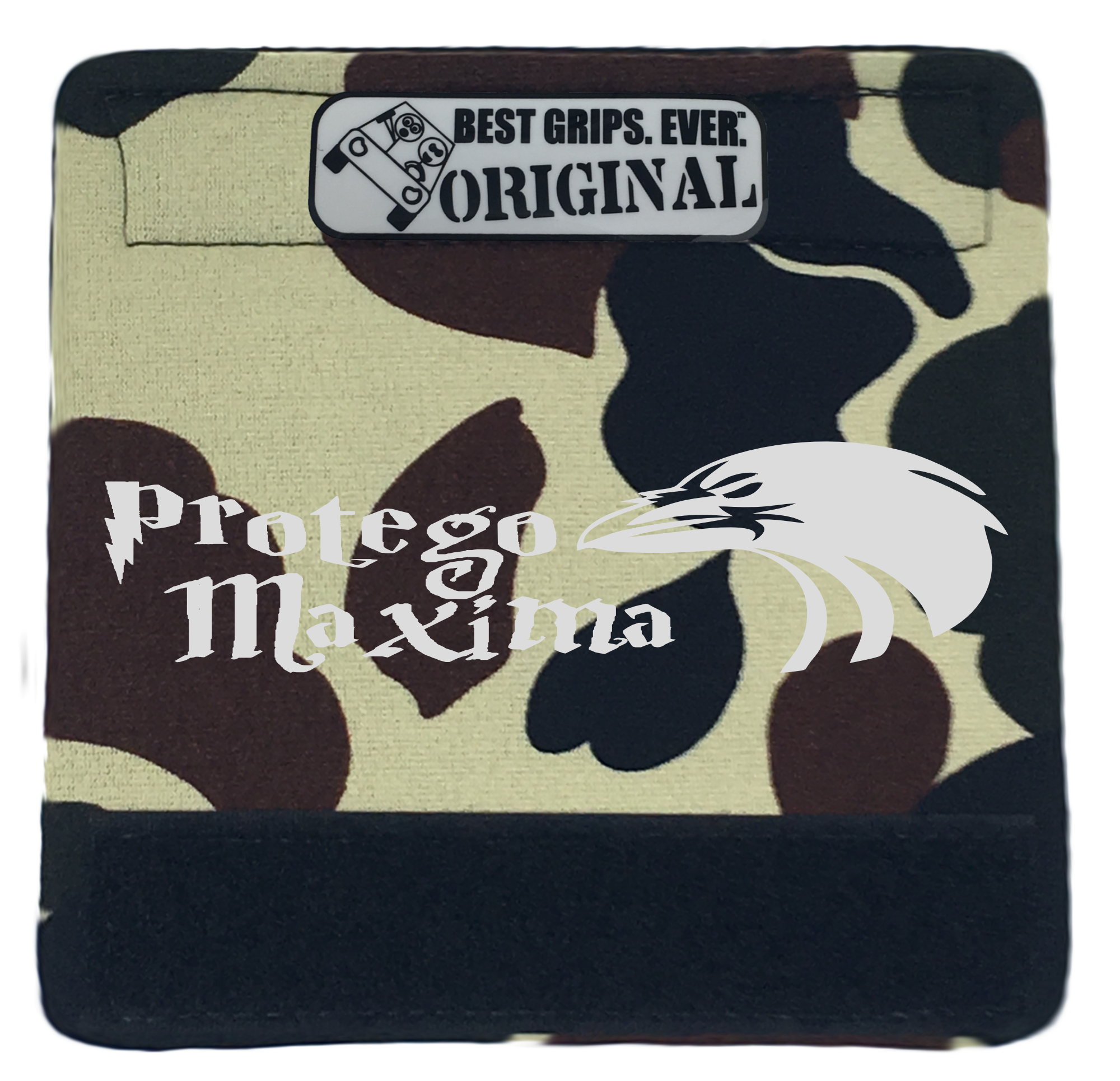 The Raven Grip featuring smooth artwork and a super-soft base, designed for comfort and style in vehicles.