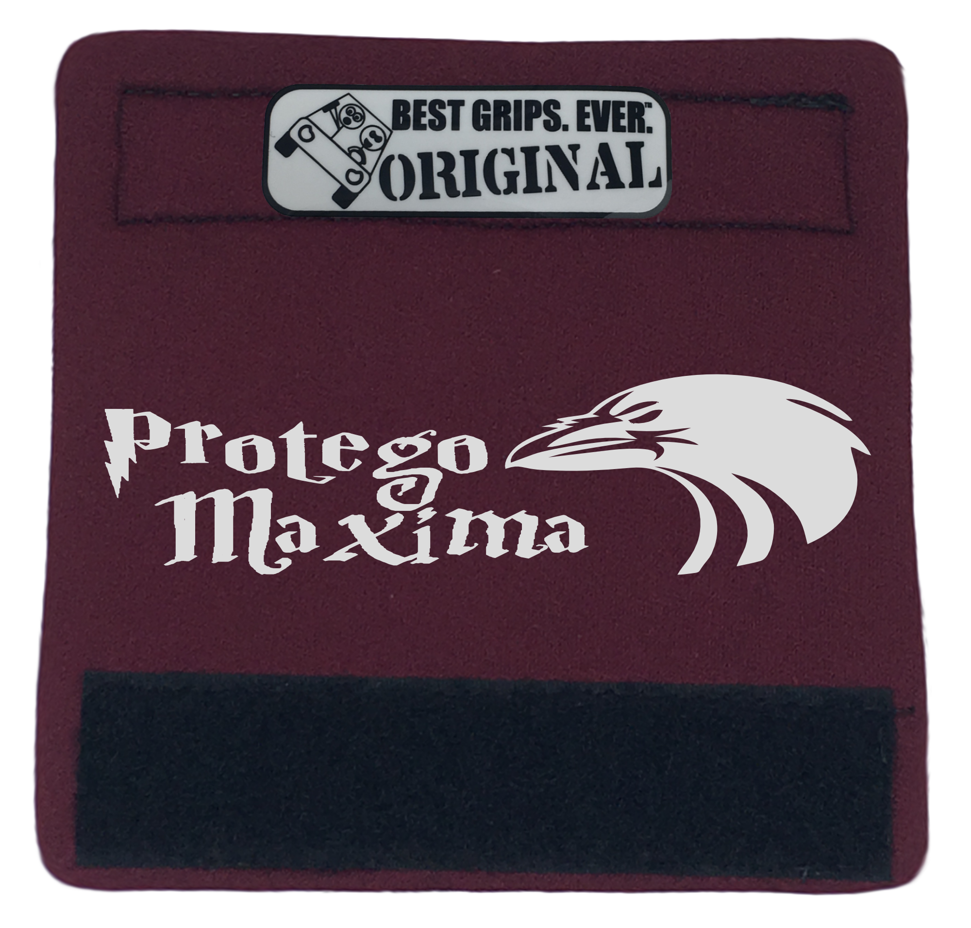 The Raven Grip featuring smooth artwork and a super-soft base, designed for comfort and style in vehicles.