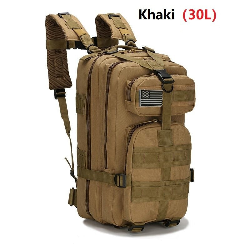 1000D Nylon Hiking Backpack in various colors, showcasing its durable material and spacious compartments.