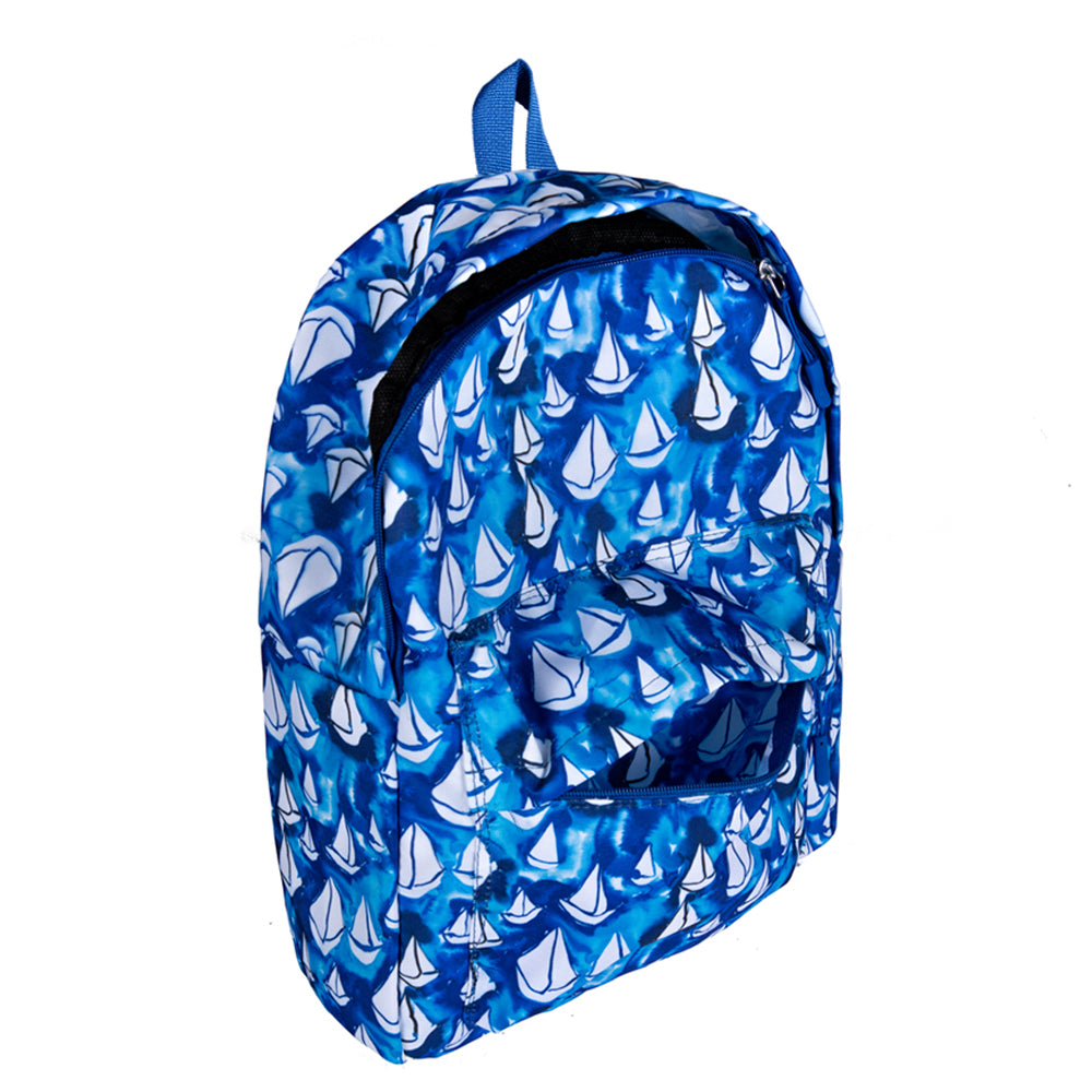 Anemoss Marine Collection Sailboat Rucksack in modernem Design, gefertigt aus robustem 630 Denier Impertex Stoff, ideal für Schule und Reisen.