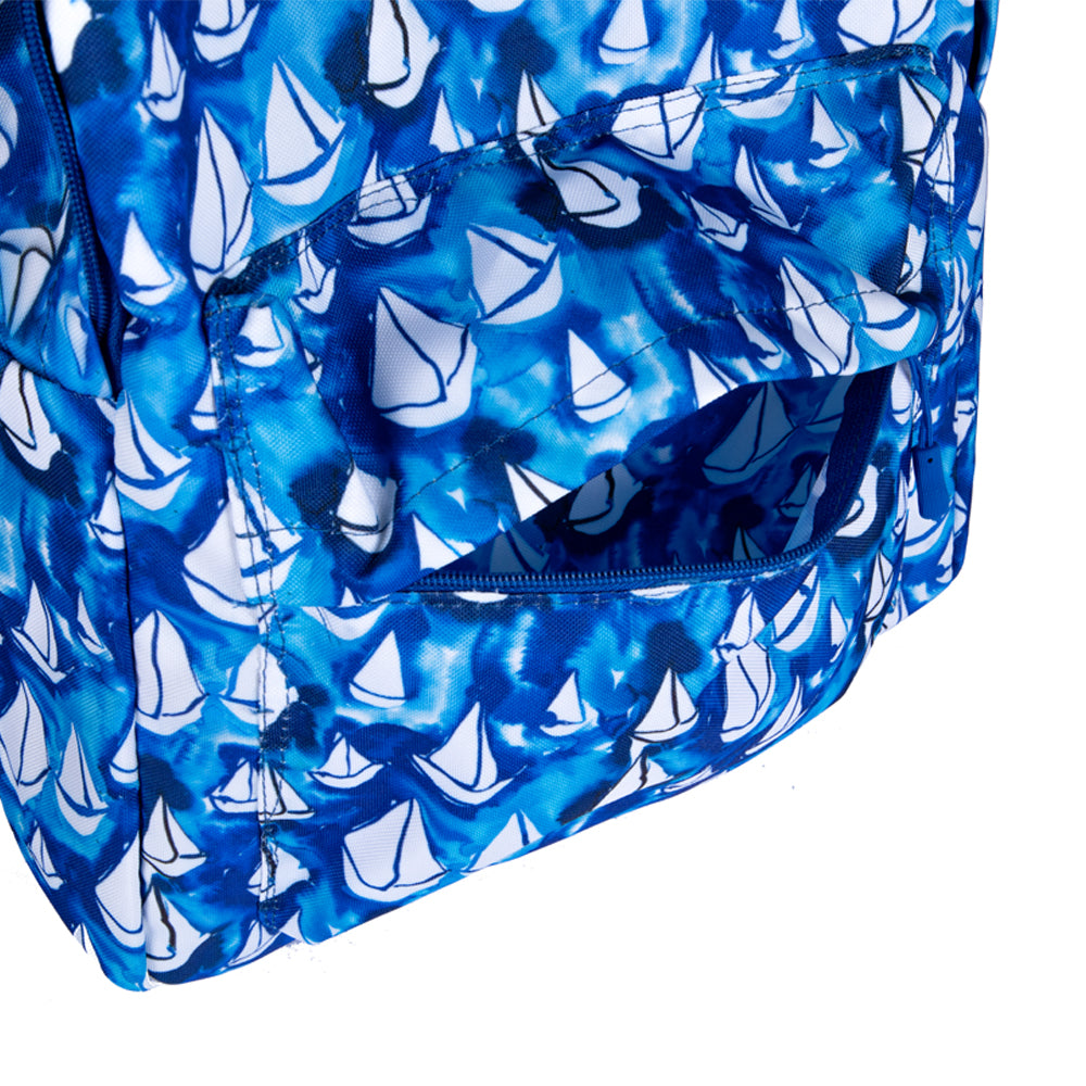 Anemoss Marine Collection Sailboat Rucksack in modernem Design, gefertigt aus robustem 630 Denier Impertex Stoff, ideal für Schule und Reisen.