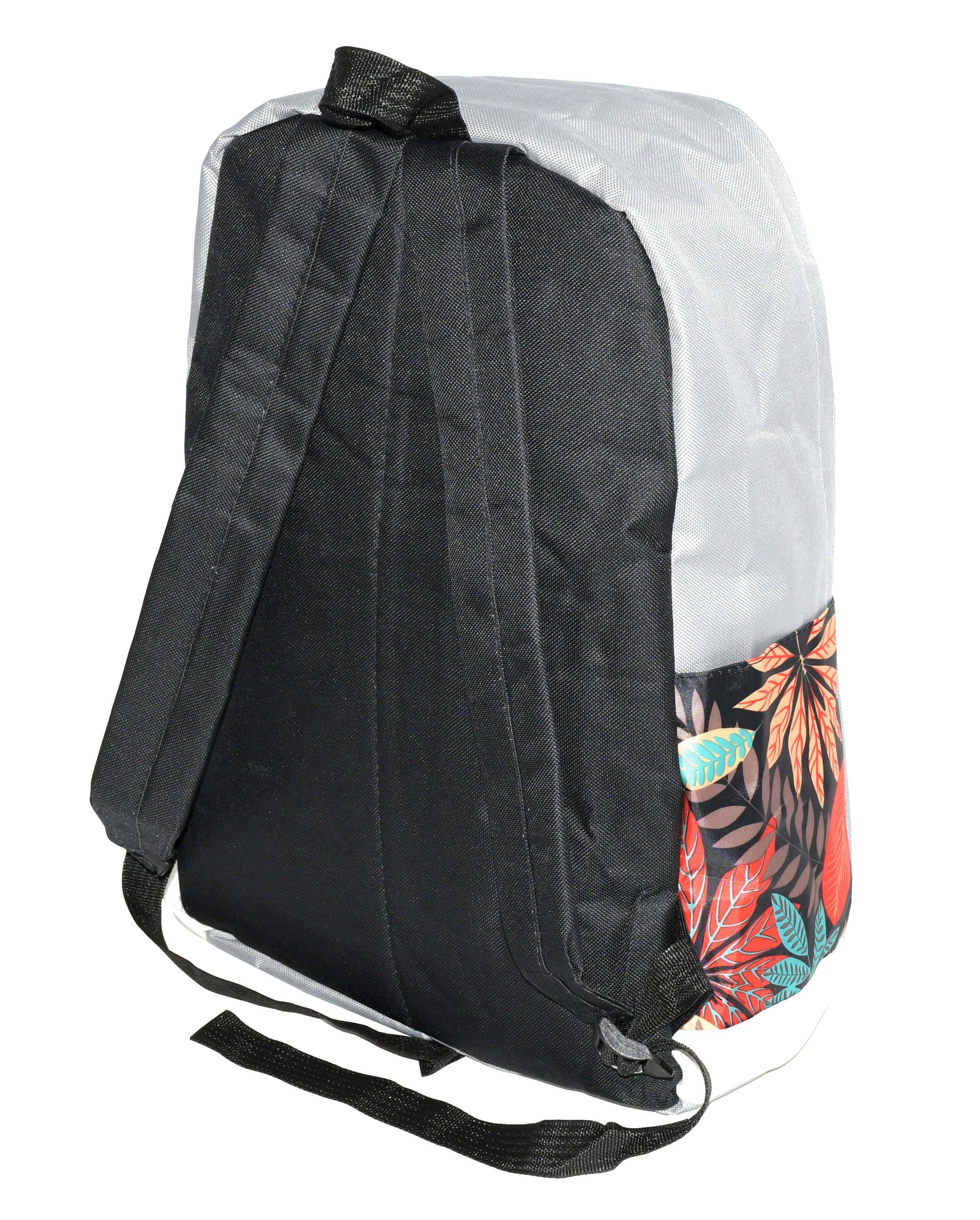 A stylish floral print 3 piece backpack set including a backpack, shoulder bag, and zippered pouch, showcasing vibrant colors and practical design.