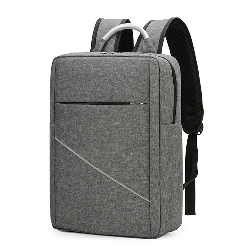 Luxury waterproof nylon backpack for men with USB charging port, featuring adjustable straps and spacious compartments for laptops and essentials.