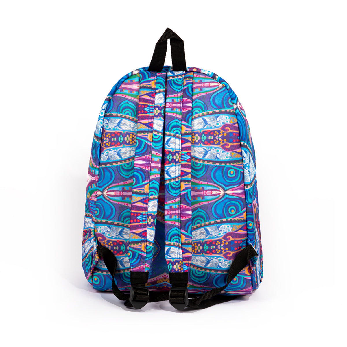 Biggdesign Blue Water Rucksack in Blau, aus hochwertigem Polyester und Baumwolle, mit wasserdichtem Material und ergonomischem Design.