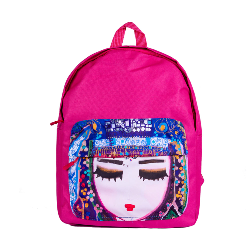 Biggdesign Blue Water Rucksack in Fuchsie, aus hochwertigem Polyester, ergonomisches Design mit gepolsterten Schultergurten.