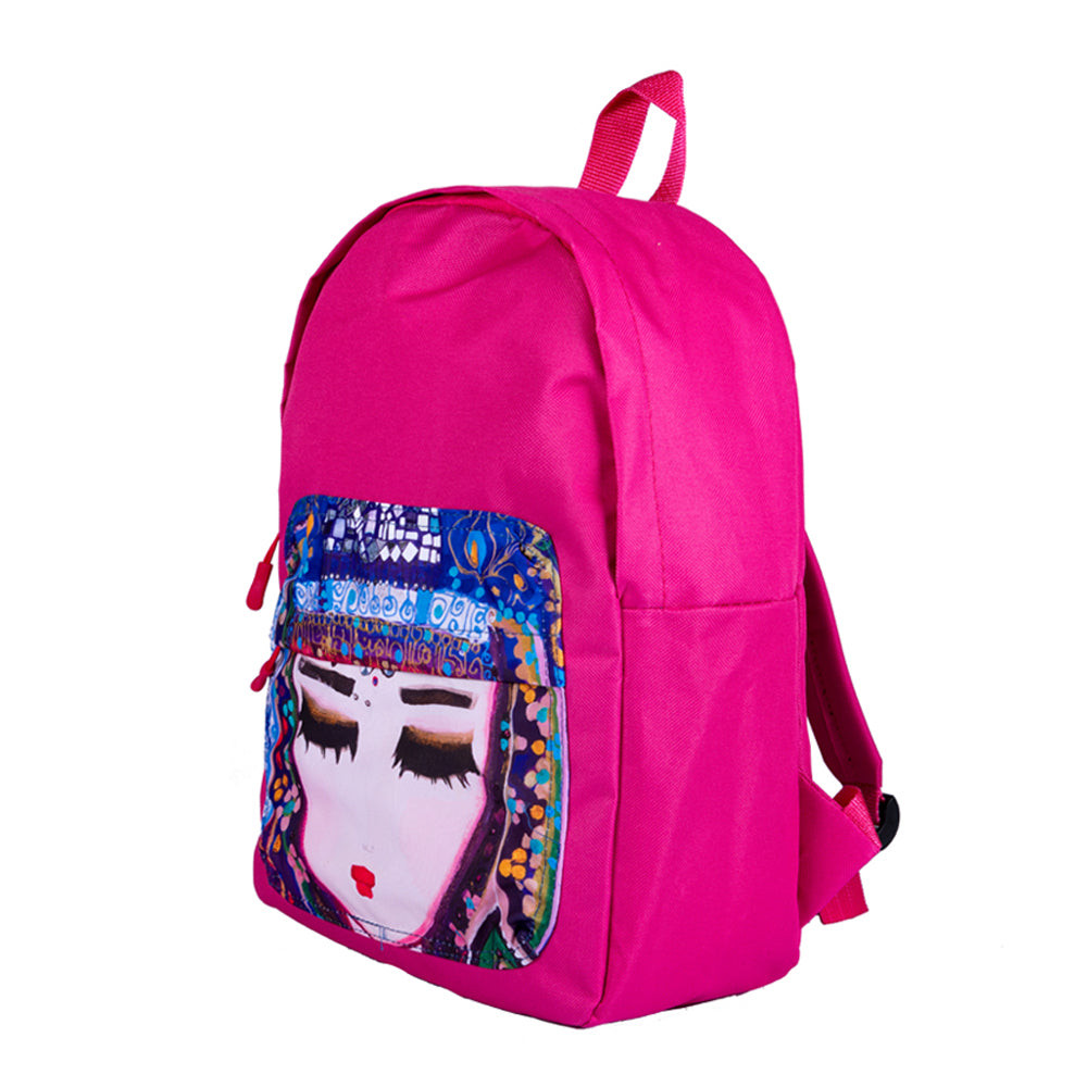 Biggdesign Blue Water Rucksack in Fuchsie, aus hochwertigem Polyester, ergonomisches Design mit gepolsterten Schultergurten.