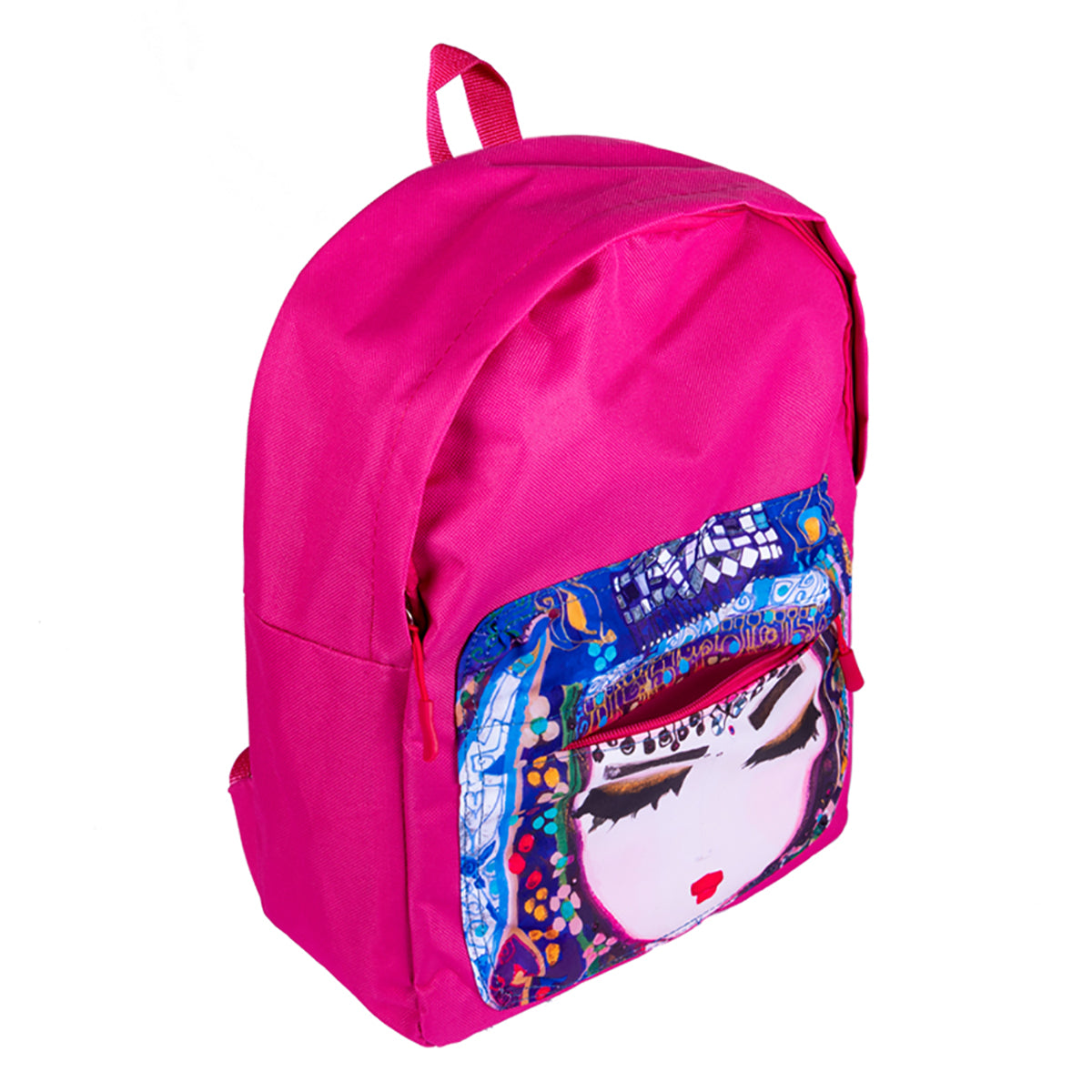 Biggdesign Blue Water Rucksack in Fuchsie, aus hochwertigem Polyester, ergonomisches Design mit gepolsterten Schultergurten.