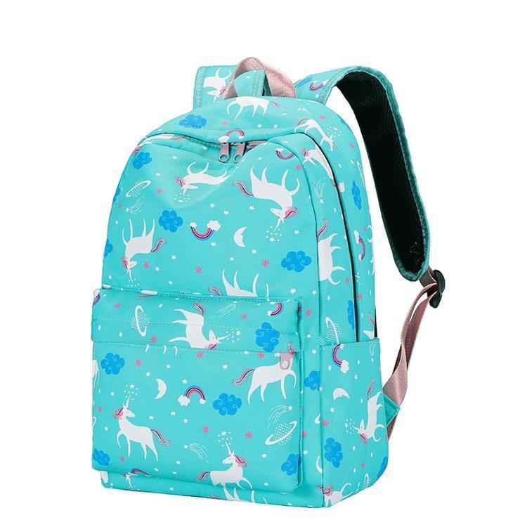 Breathable Three-Piece Fashion Student Backpack in stylish design, featuring multiple pockets and durable nylon material.