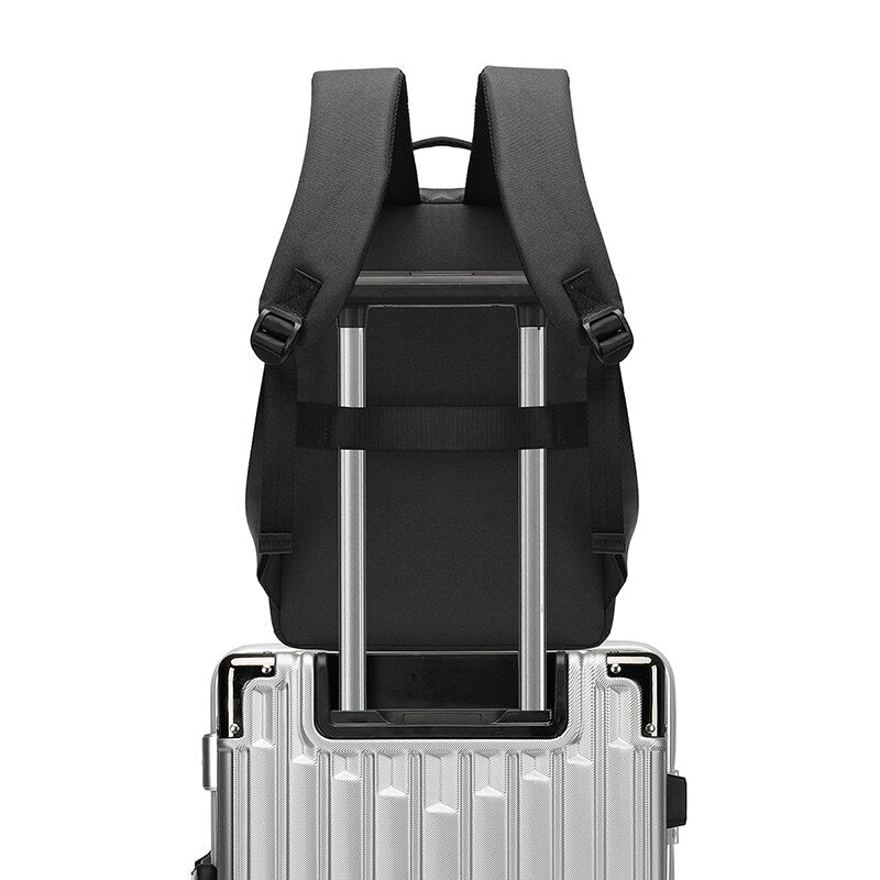 Business Backpack for Men made of high-quality nylon, featuring multiple pockets and a sleek design, perfect for carrying laptops and essentials.