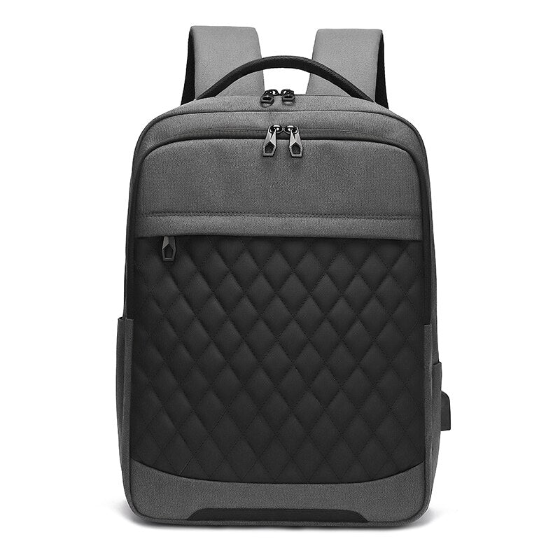 Business Backpack for Men made of high-quality nylon, featuring multiple pockets and a sleek design, perfect for carrying laptops and essentials.