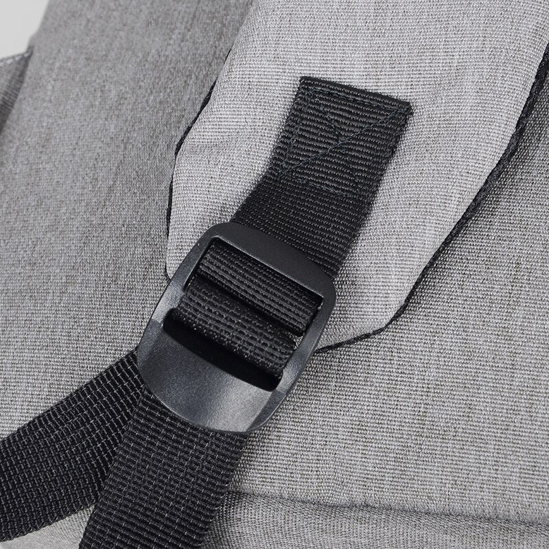 Business Backpack for Men featuring USB charging port, made of durable Oxford material, with spacious interior and soft straps.