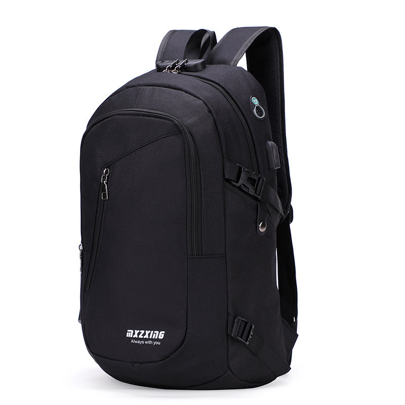 Casual Fashion Business Backpack for Men and Women, featuring a sleek nylon design with double shoulder straps and multiple pockets.