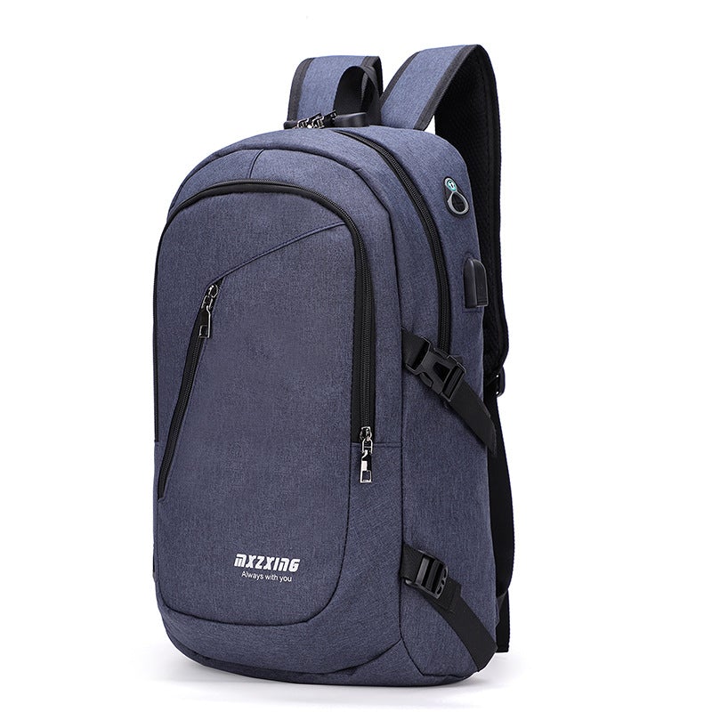 Casual Fashion Business Backpack for Men and Women, featuring a sleek nylon design with double shoulder straps and multiple pockets.