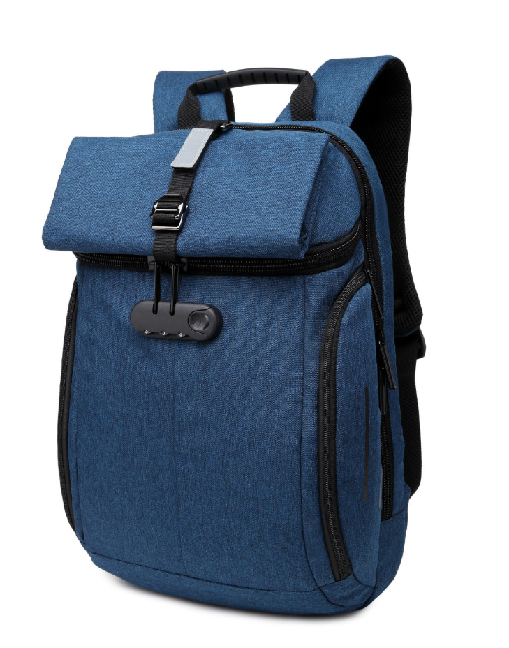 Casual Outdoors Travel Oxford Cloth Backpack for Men, featuring a stylish square design and multiple compartments for organization.