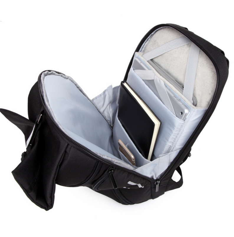 Casual Outdoors Travel Oxford Cloth Backpack for Men, featuring a stylish square design and multiple compartments for organization.