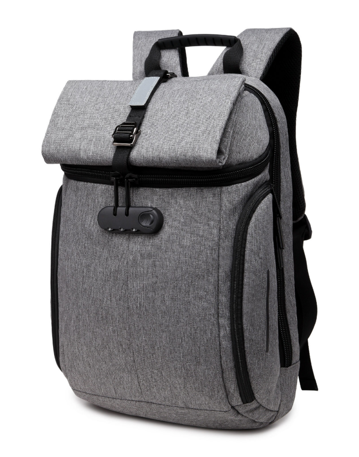 Casual Outdoors Travel Oxford Cloth Backpack for Men, featuring a stylish square design and multiple compartments for organization.