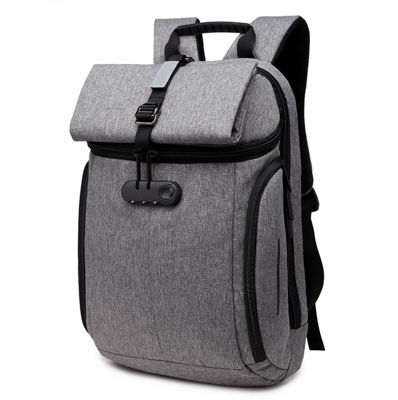 Casual Outdoors Travel Oxford Cloth Backpack for Men, featuring a stylish square design and multiple compartments for organization.