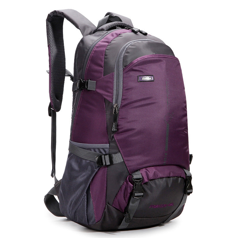 Casual Waterproof Breathable Leisure Travel Backpack in a stylish design, showcasing its large capacity and durable nylon material.