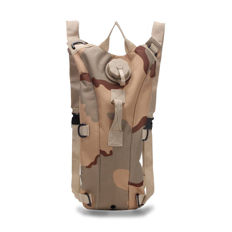 Cycling Sports Outdoor Camouflage Backpack made of durable Oxford cloth, featuring a waterproof design and compact size for outdoor activities.