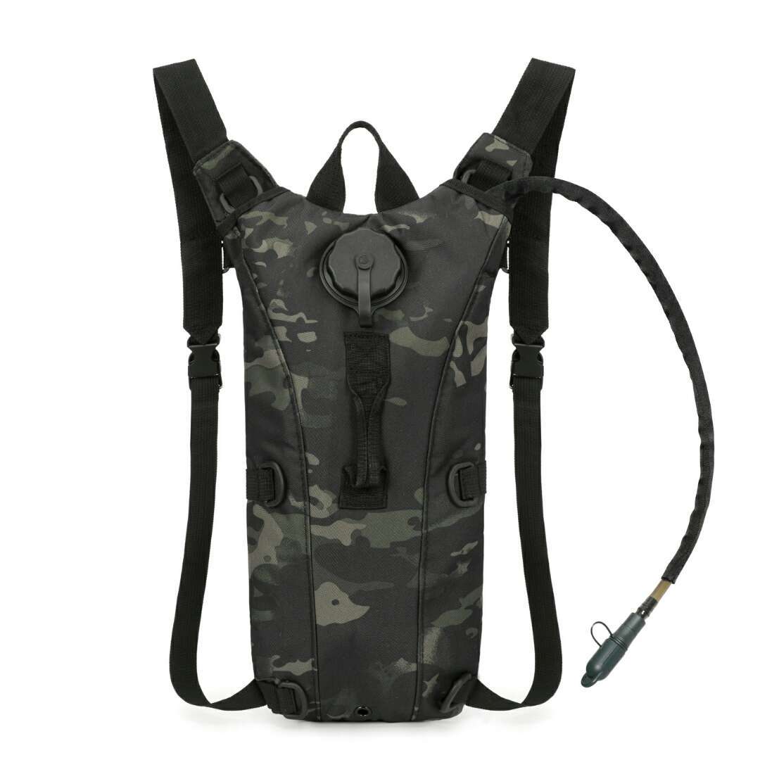 Cycling Sports Outdoor Camouflage Backpack made of durable Oxford cloth, featuring a waterproof design and compact size for outdoor activities.