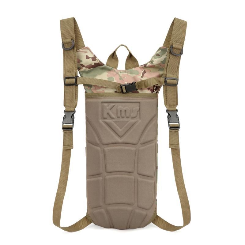 Cycling Sports Outdoor Camouflage Backpack made of durable Oxford cloth, featuring a waterproof design and compact size for outdoor activities.