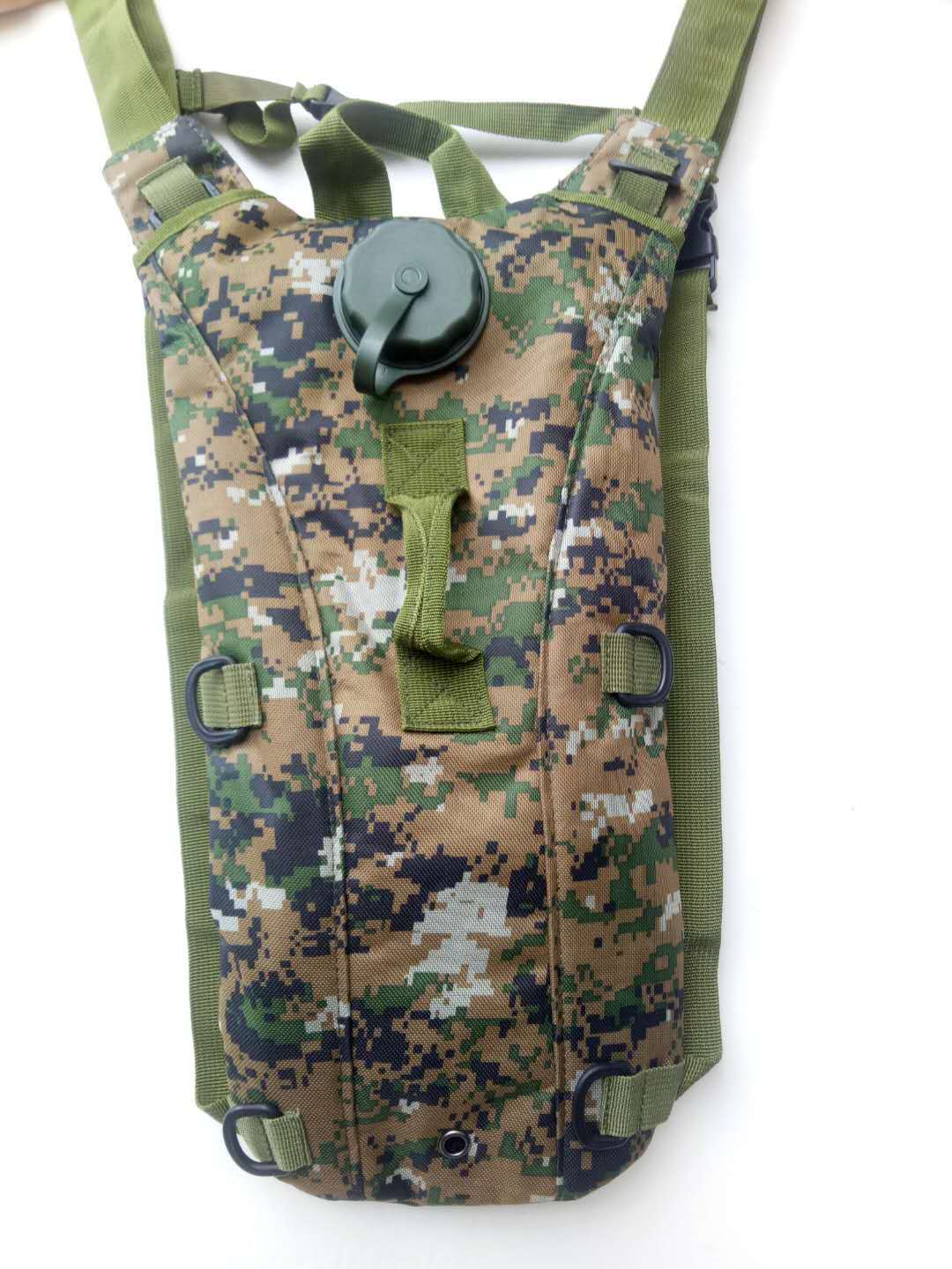 Cycling Sports Outdoor Camouflage Backpack made of durable Oxford cloth, featuring a waterproof design and compact size for outdoor activities.