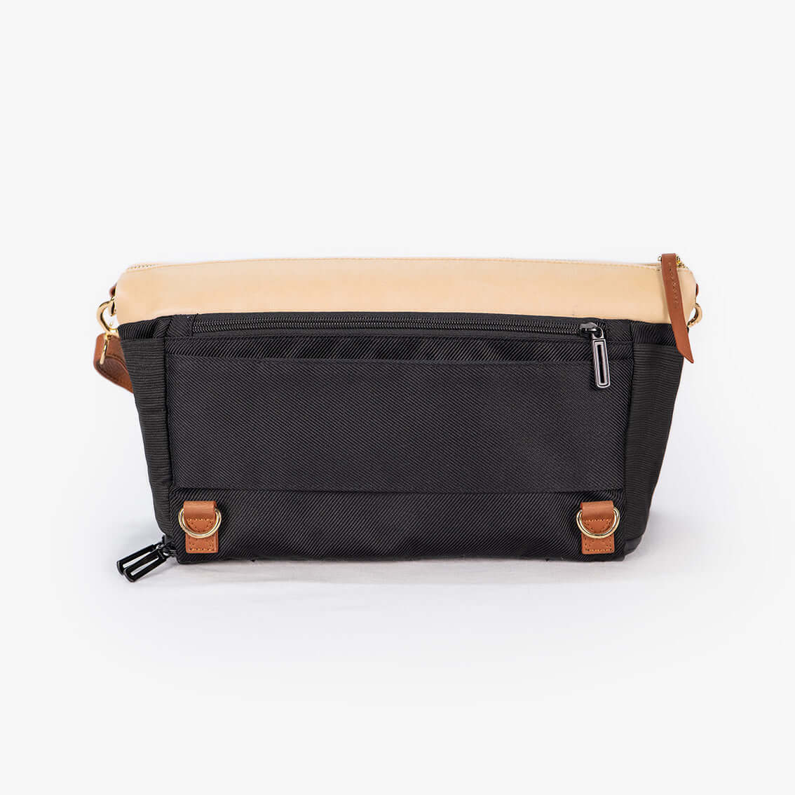 DAKOTA 3 in 1 Convertible Backpack Purse in Sand with Burnt Sienna accents, showcasing its elegant design and detachable accessories.