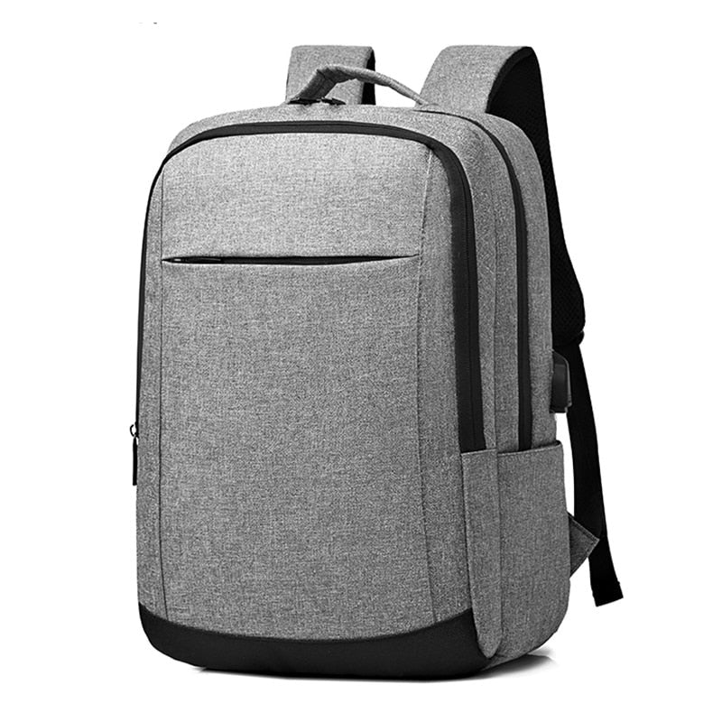 Fashion Men's Backpack made of waterproof Oxford cloth, featuring a large capacity and reflective stripe, ideal for business and casual use.