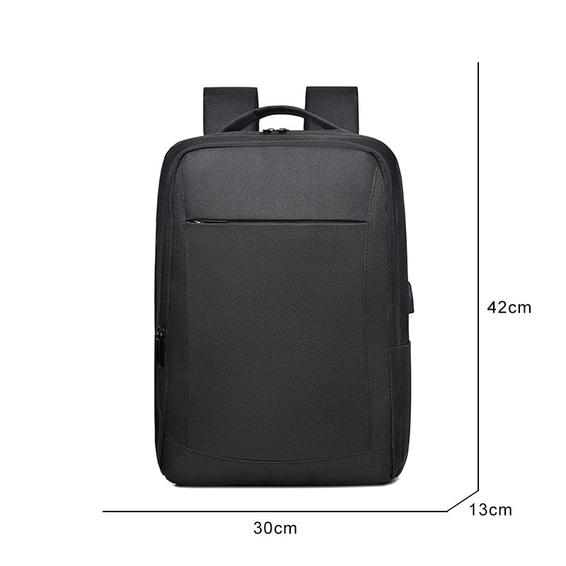 Fashion Men's Backpack made of waterproof Oxford cloth, featuring a large capacity and reflective stripe, ideal for business and casual use.