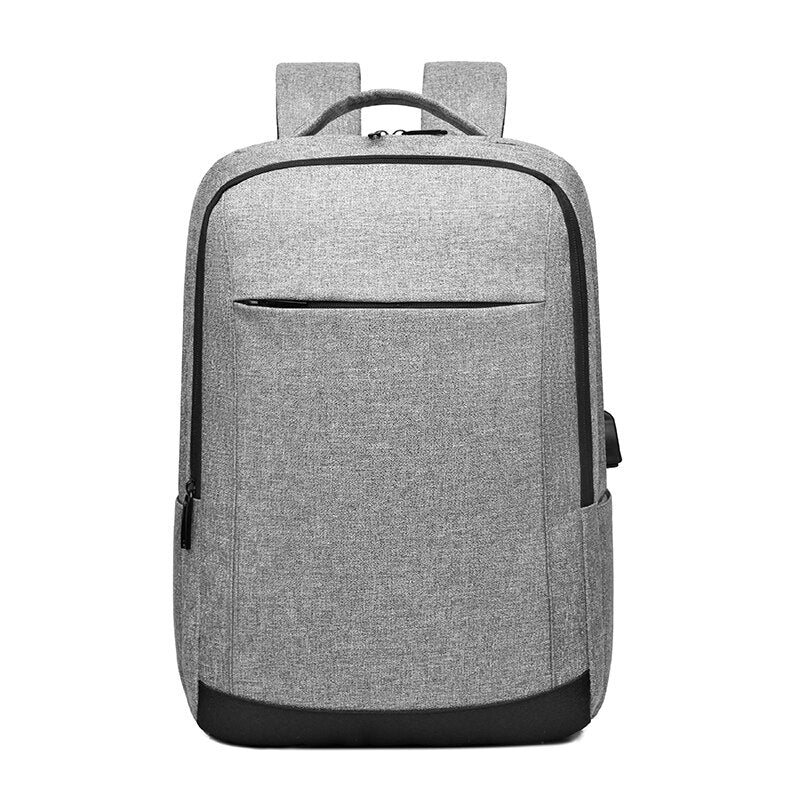 Fashion Men's Backpack made of waterproof Oxford cloth, featuring a large capacity and reflective stripe, ideal for business and casual use.