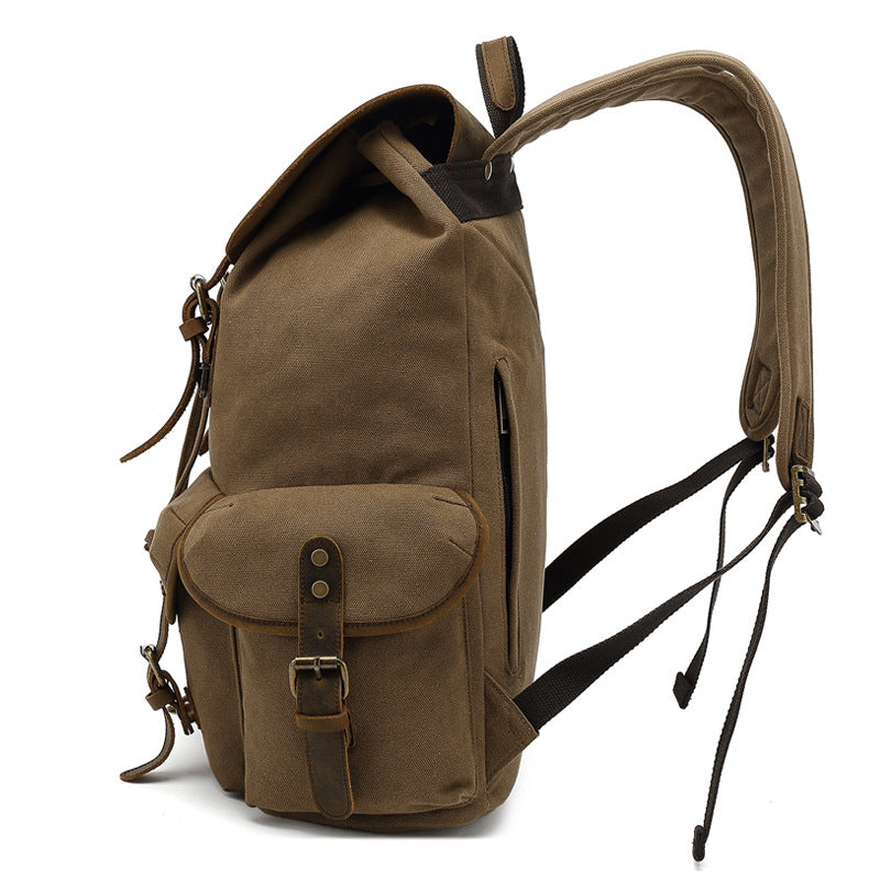 Fashion Outdoor Travel Portable Casual Canvas Backpack in a stylish retro design, made of durable canvas material, suitable for both men and women.
