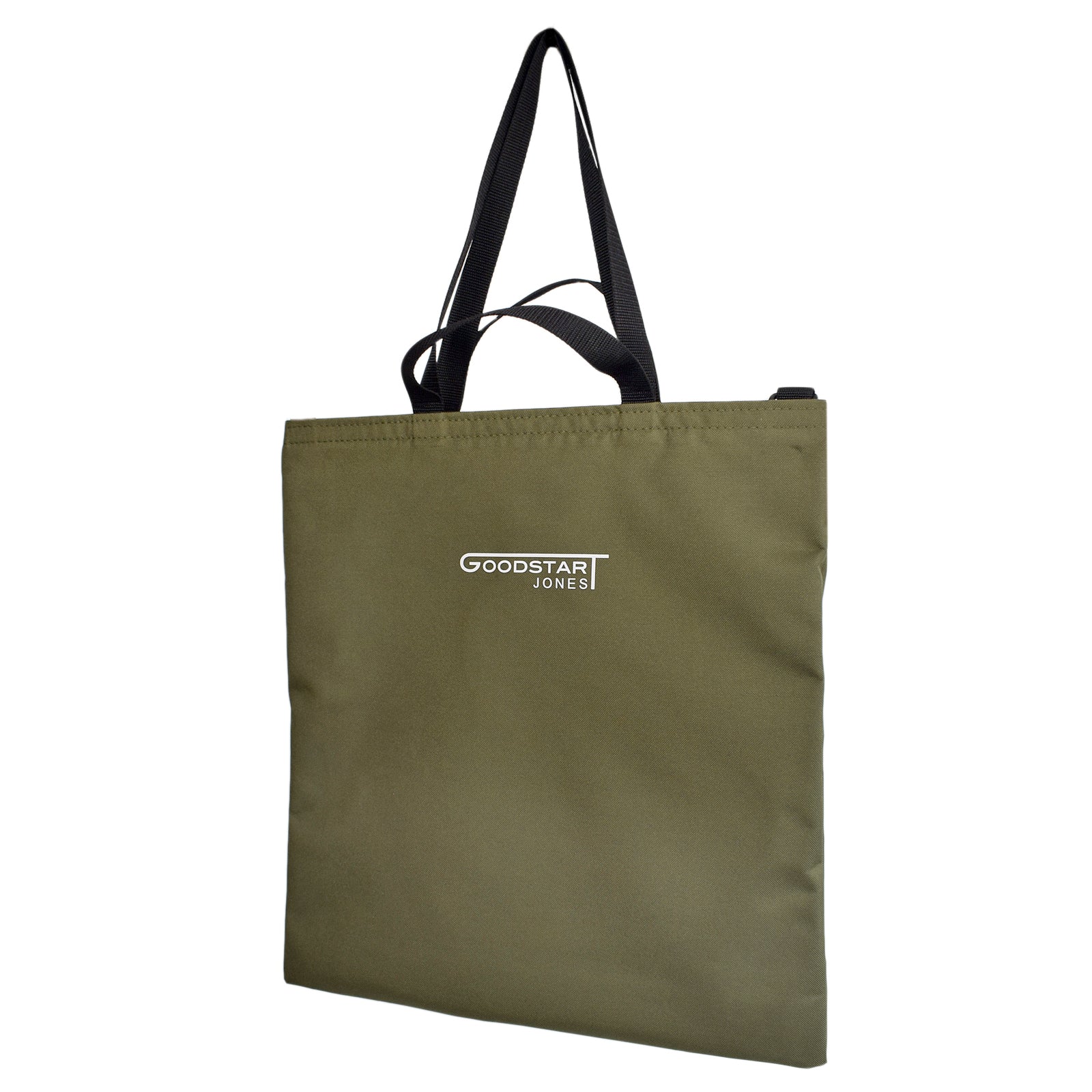 GoodDay Tote Bag in Olive Green with adjustable shoulder strap and two handles, showcasing its stylish and multifunctional design.