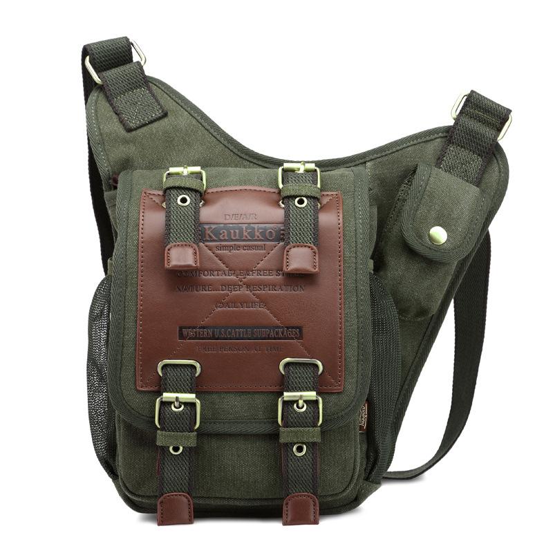 High Quality Canvas Knight Shoulder Bag for Men featuring a stylish knight design, durable canvas material, and adjustable shoulder strap.