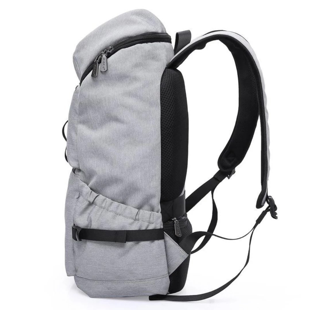 High Quality Cotton Cloth Waterproof Laptop Backpack in black, showcasing its durable material and spacious design.