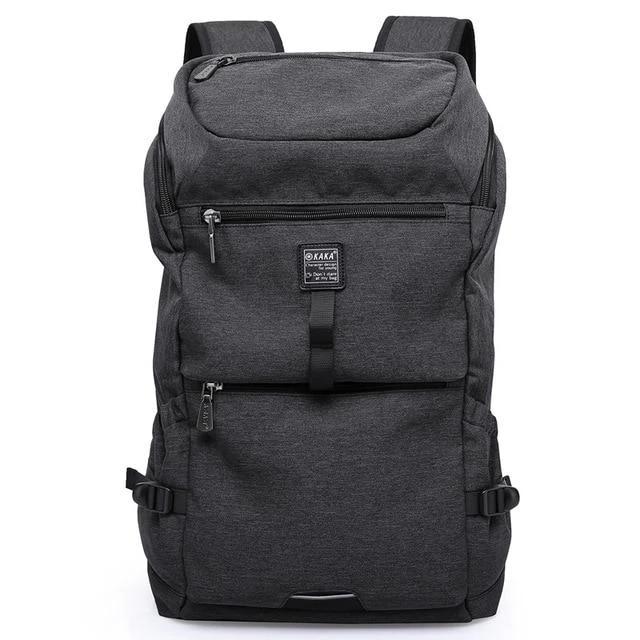 High Quality Cotton Cloth Waterproof Laptop Backpack in black, showcasing its durable material and spacious design.