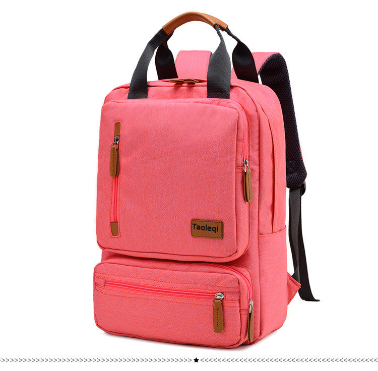 High Quality Fashion Business and Leisure Travel Backpack in stylish design, made of durable Oxford cloth, featuring double root straps and zipper opening.